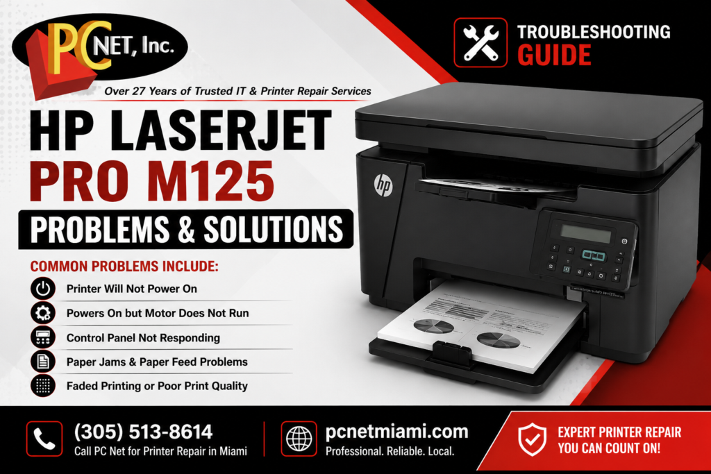 LaserJet Pro M125 problems
