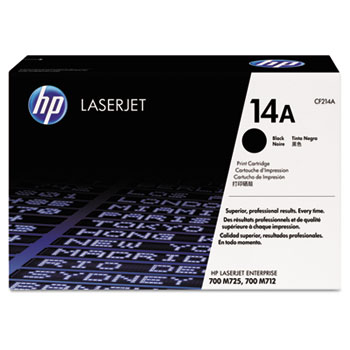 HP 14A Black Original LaserJet Toner Cartridge, CF214A