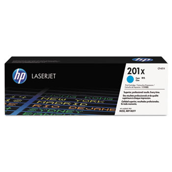 HP 201X High Yield Cyan Original LaserJet Toner Cartridge (CF401X)