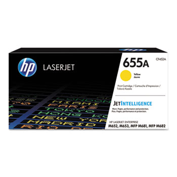 HP 655A Yellow Original LaserJet Toner Cartridge, CF452A