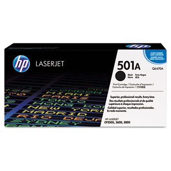 HP 501A Black Original LaserJet Toner Cartridge (Q6470A)