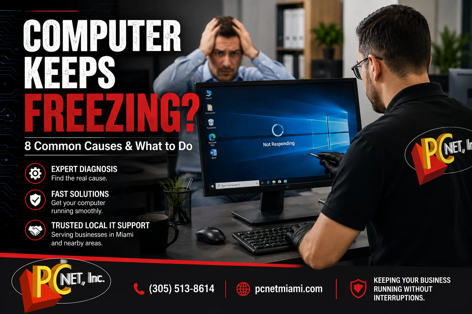 Computer keeps freezing troubleshooting for a business computer