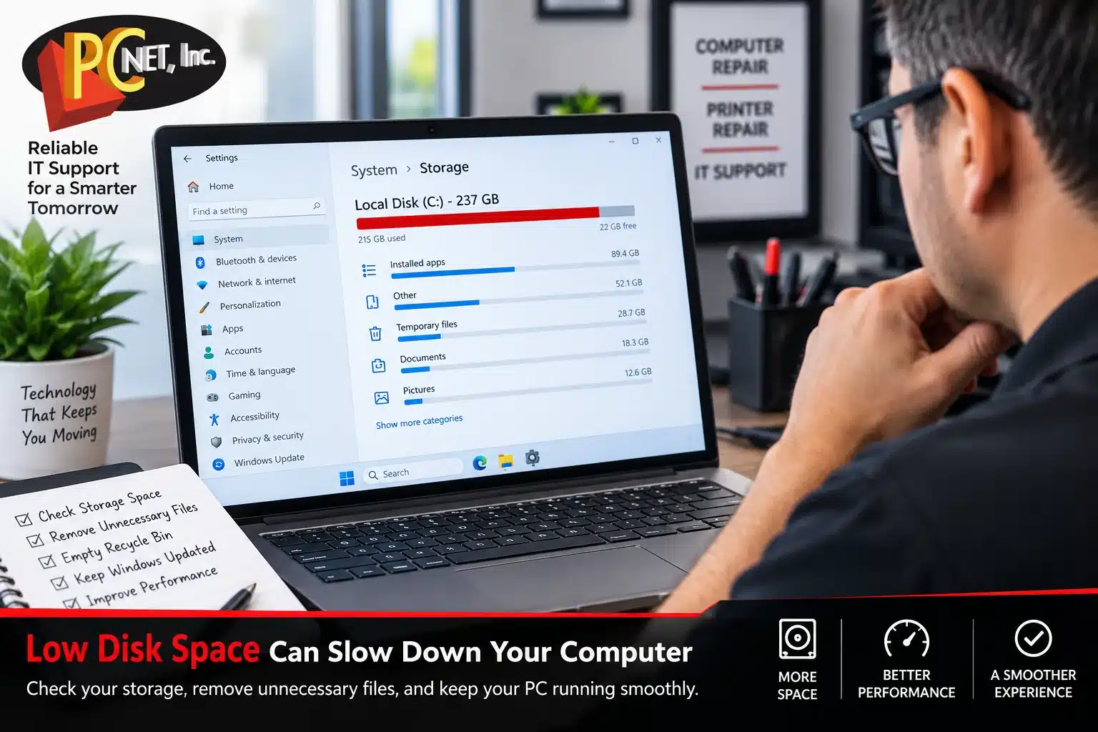 low-disk-space-windows-performance-pc-net Low disk space causing slow Windows computer performance