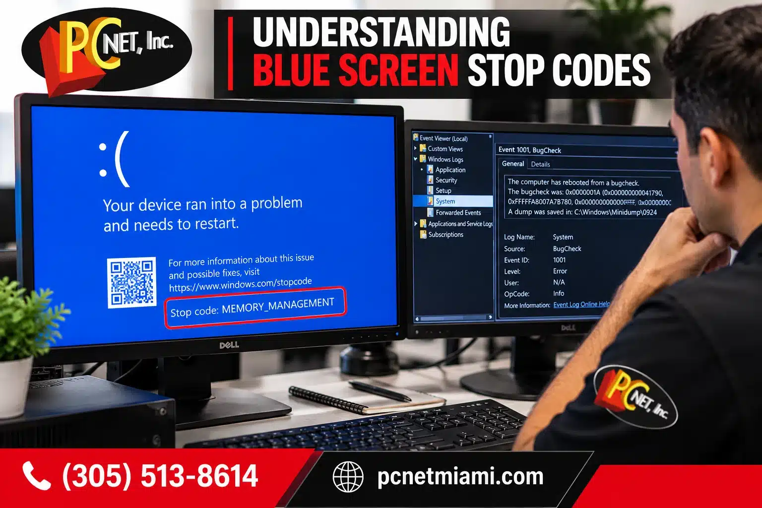 understanding-blue-screen-stop-codes Blue Screen of Death stop code being diagnosed using Windows error information